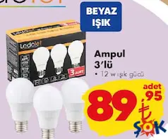 LEDOLET AMPUL 3'LÜ